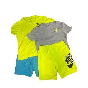 Boys Swim Trunks & Shirts Size 5/6 Nike Lot of 2 UV Rash Guard Board Shorts